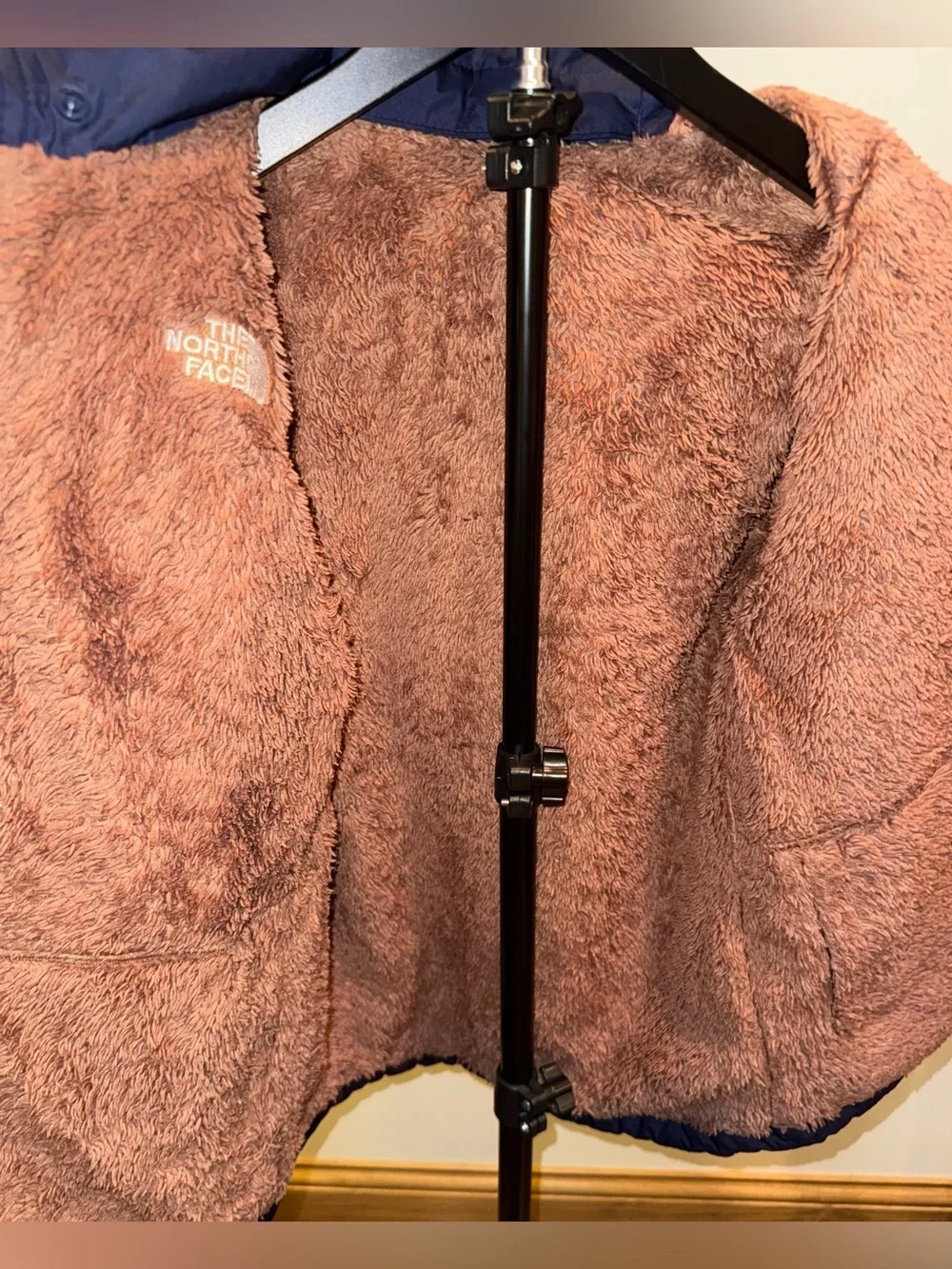 The North Face reversible puffer jacket with a soft, fleece lining, size 14/16